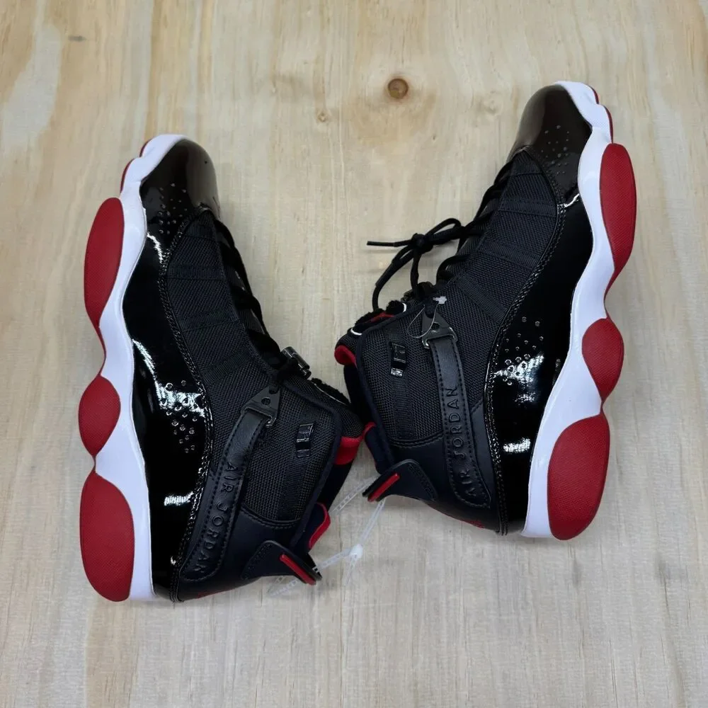 NEW Jordan 6 Rings Bred Mens Black  Varsity Red White Sz 11.5 322992-062